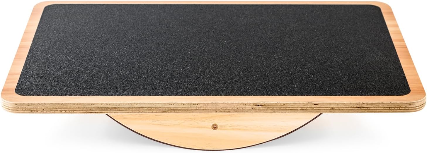 Wooden Balance Board, Basic Rocker or Advanced 360° Wobble | Beginner-to-Advanced Options, Non-Slip Surface, Ankle Rehab, Physical Therapy, Core Stability and Balance Training