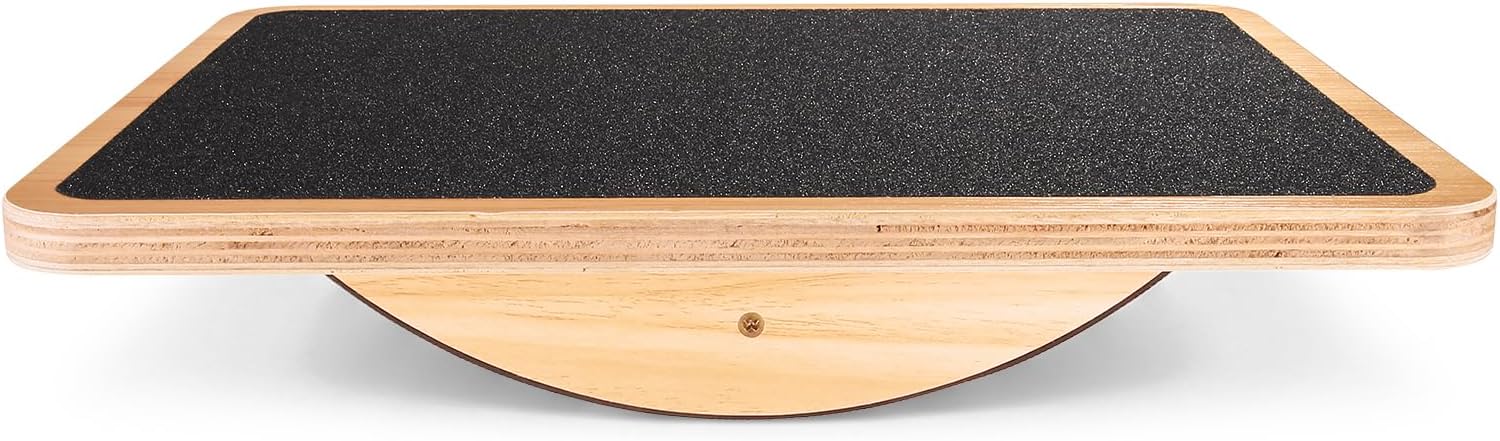 Wooden Balance Board, Basic Rocker or Advanced 360° Wobble | Beginner-to-Advanced Options, Non-Slip Surface, Ankle Rehab, Physical Therapy, Core Stability and Balance Training